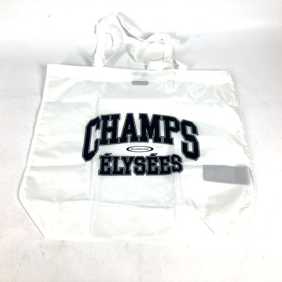 BALENCIAGA Eco Bag Tote Shoulder Nylon Men's Women's White - Picture 1 of 10